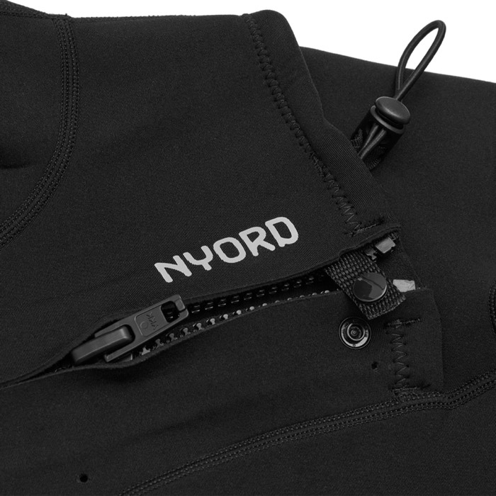 2024 Nyord Hombres Tempus 2/2mm Manga Corta Chest Zip Neopreno N04BA00010 - Black